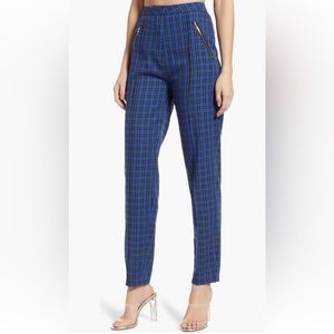 Tiger Mist Plaid High Waist Skinny Pants